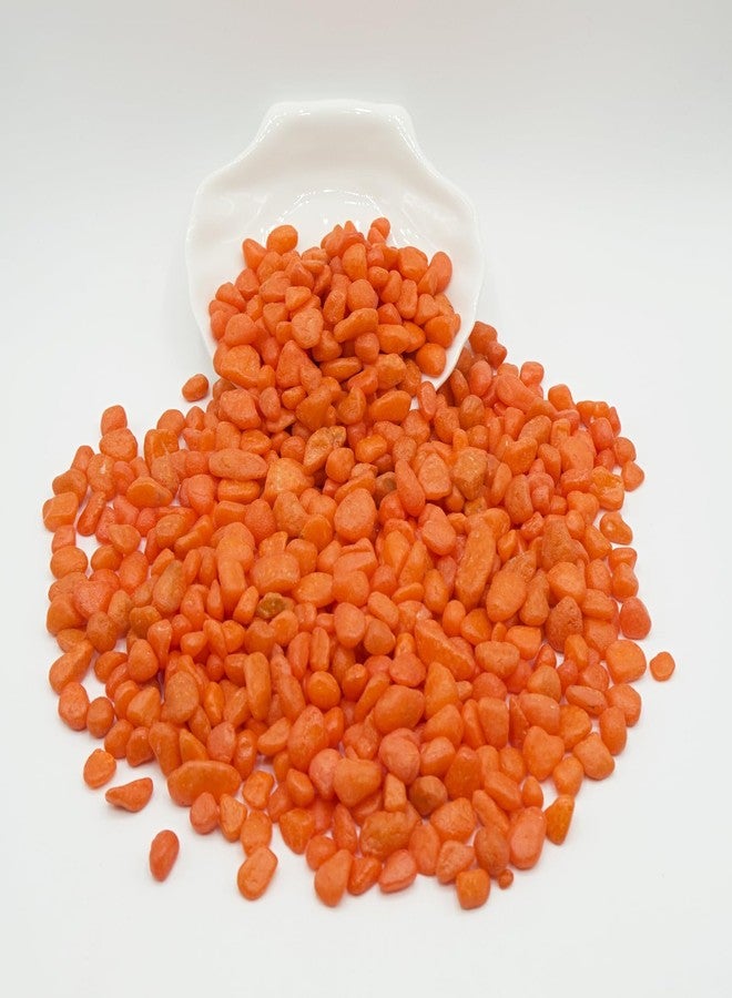 TACOLO Orange Pebbles for Crafts, 0.9 Pound Natural Polished Aquarium Gravel, Decorative Pebbles for Indoor Plants, Turtle Tank, Vase, Succulents Cactus, Garden Landscaping - Image 5